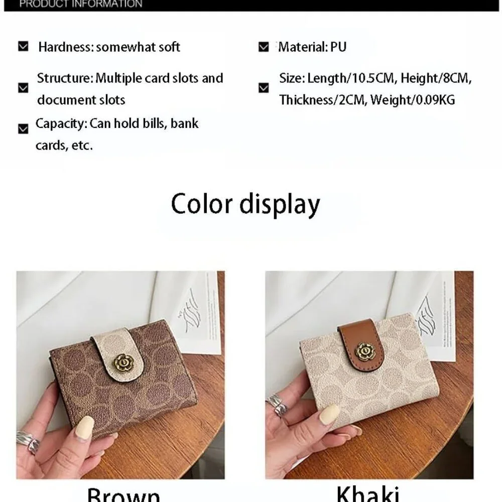 PU Leather Slim Bifold Wallet Minimalist Card Holder RFID Coin Purse